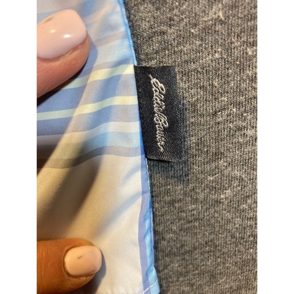 Eddie Bauer Womens XL Blue Plaid Short Sleeve Button Up Hiking Shirt EB004068 - Picture 8 of 11